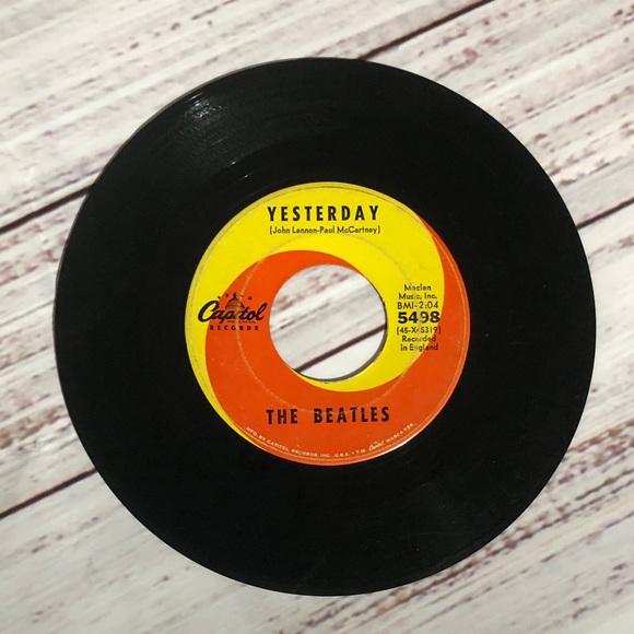 The Beatles Set of 4 Vinyl Capitol Records 45 RPM Vintage Classics England Press - Picture 12 of 13